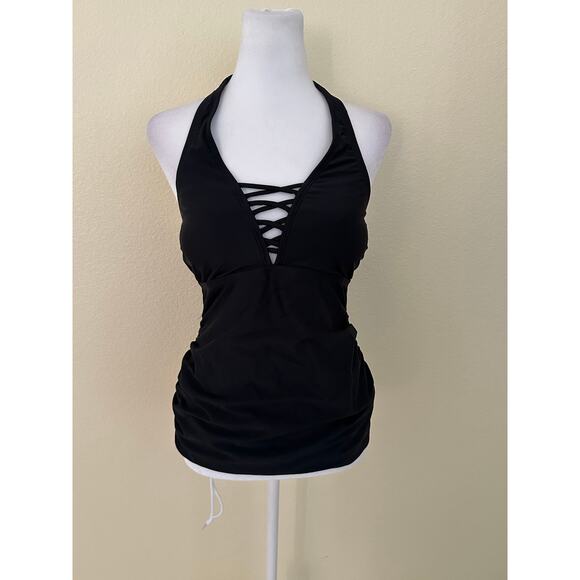 Cupshe Women's Black Halter Tankini Top Size S - NWT - Picture 7 of 7